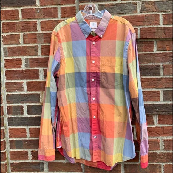 GAP Shirts Gap Multi Colored Plaid Cotton Shirt Xl Poshmark
